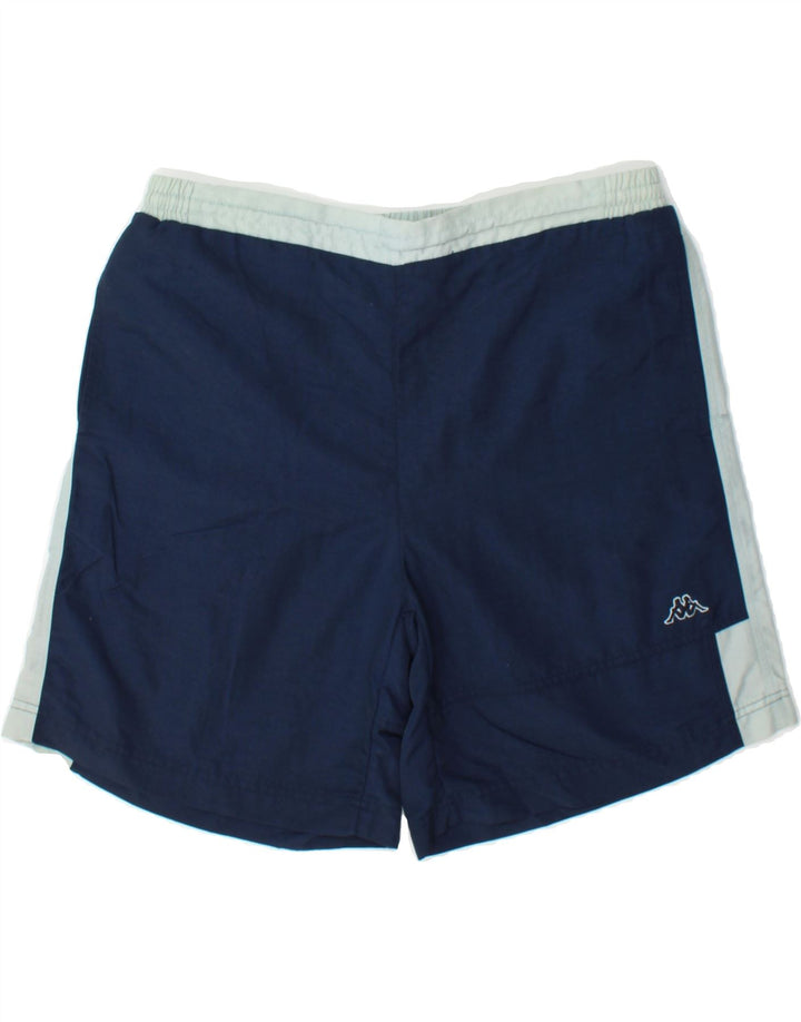 KAPPA Mens Sport Shorts XL Navy Blue Colourblock Polyamide Vintage Kappa and Second-Hand Kappa from Messina Hembry 