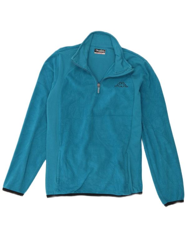 Kappa Pull polaire à col zippé pour femme UK 14 Large Bleu
