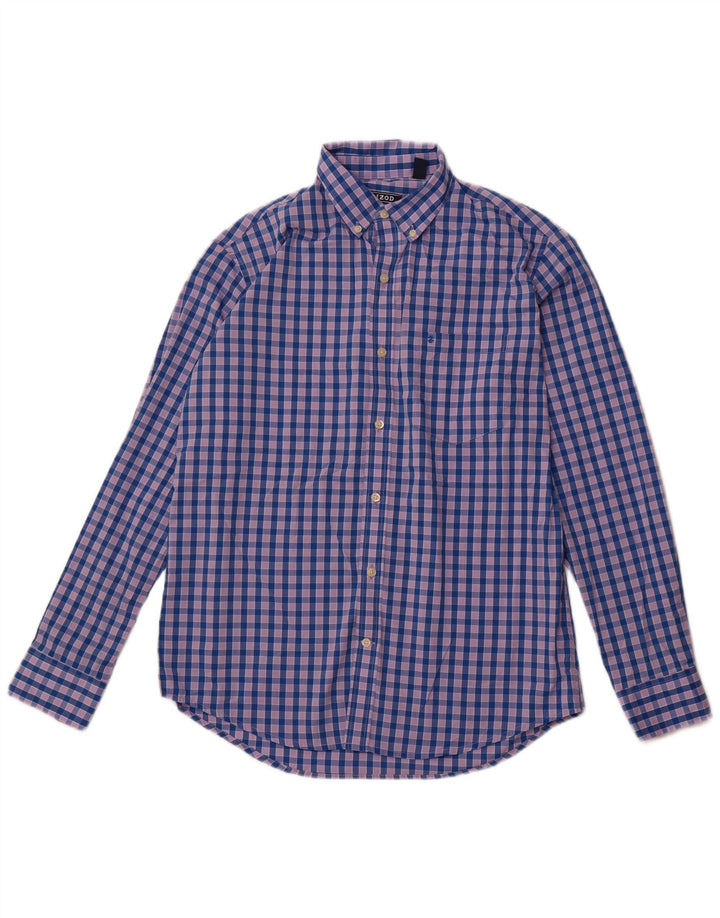 IZOD Chemise Homme Bleu Moyen Carreaux Polyester