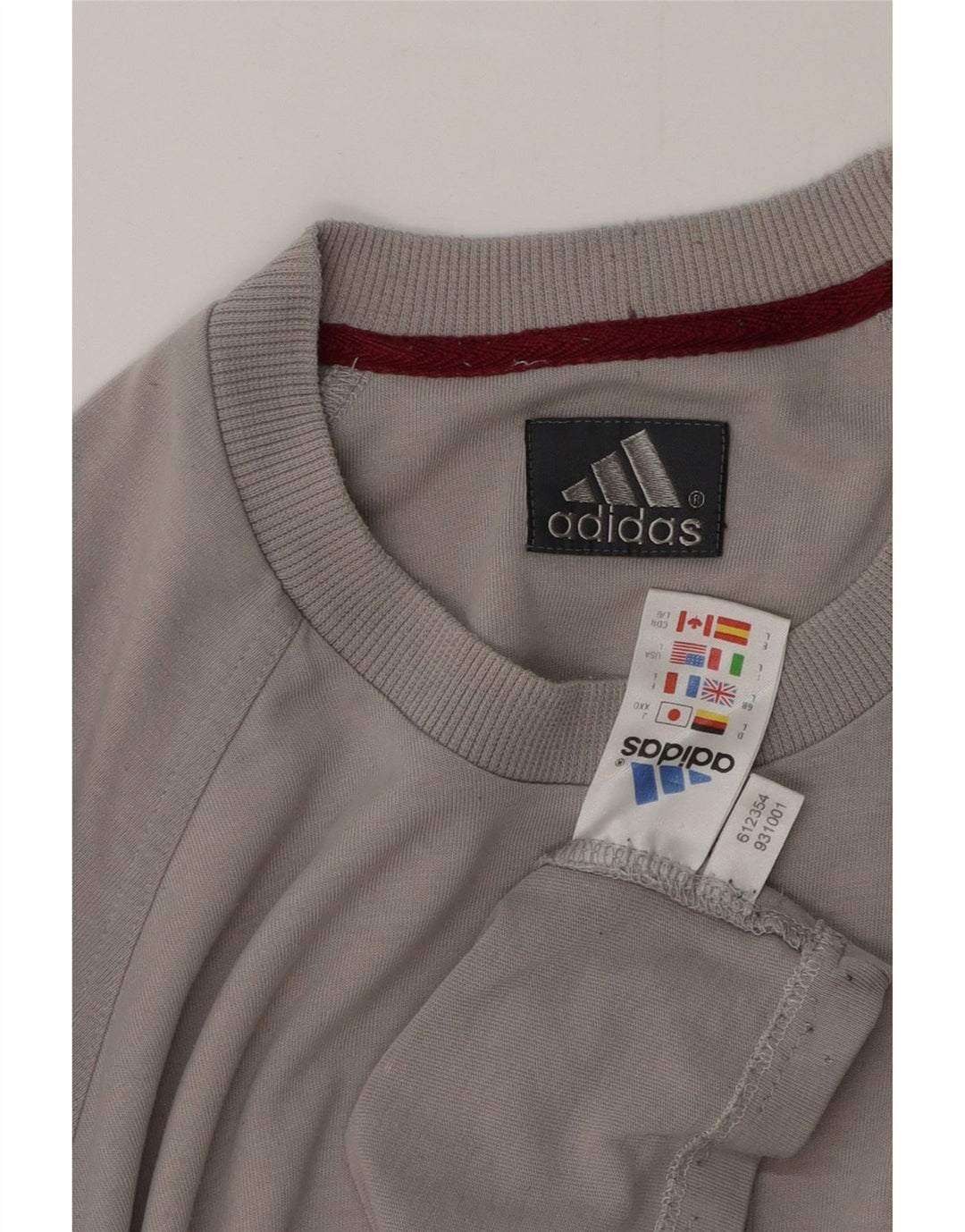 Adidas T-Shirt Homme Haut Large Gris Coton
