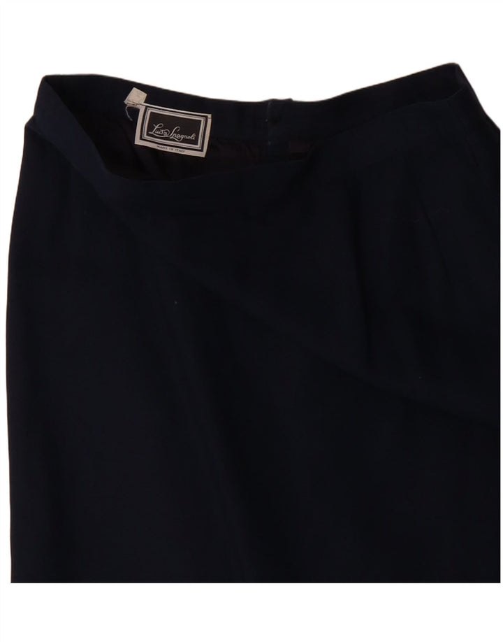 LUISA SPAGNOLI Jupe Droite Femme IT 44 Medium W28 Bleu Marine