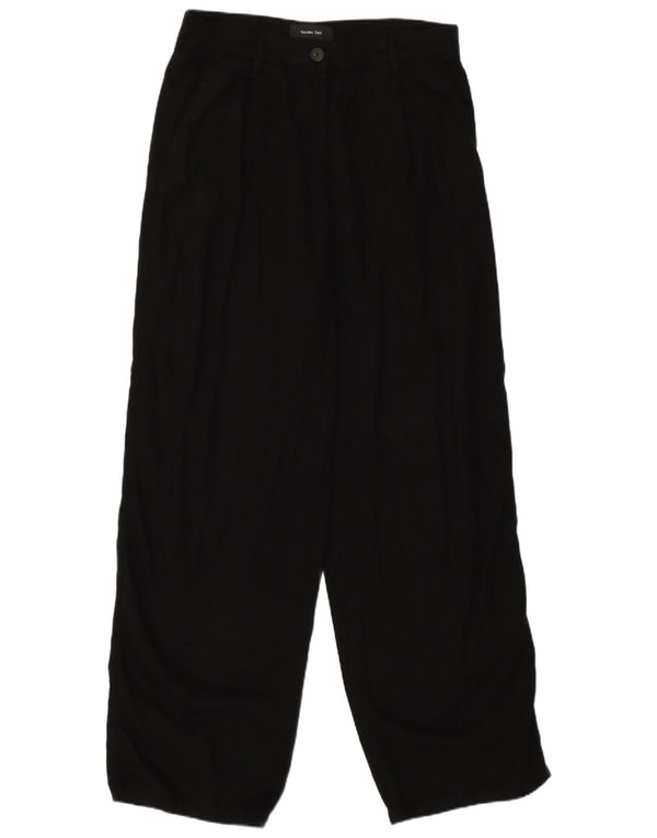 Massimo Dutti Pantalon décontracté droit pour femme EU 38 Small W28 L31 Noir
