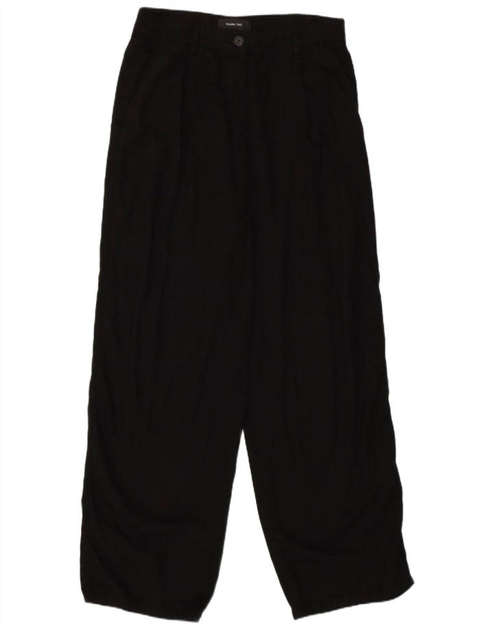 Massimo Dutti Pantalon décontracté droit pour femme EU 38 Small W28 L31 Noir