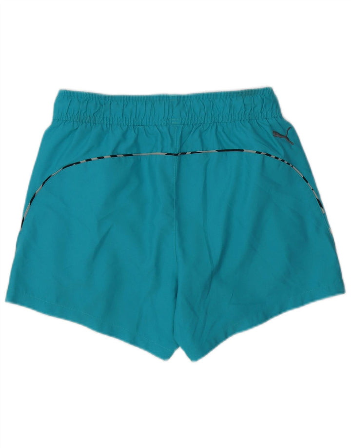 Puma Short de bain pour femme UK 8 Small Bleu Polyester