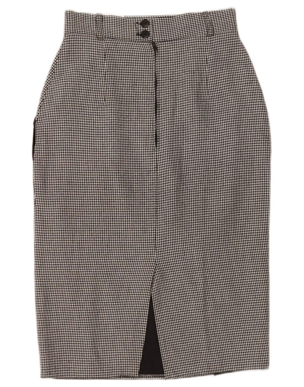 St. Bernard Jupe crayon pour femme UK 10 Small W25 Pied-de-poule noir