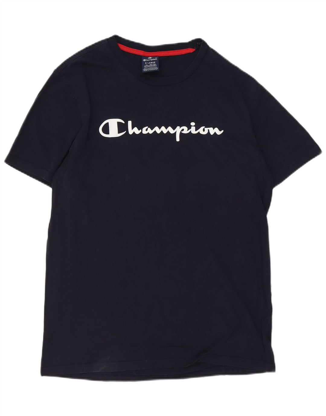 CHAMPION T-Shirt Graphique Homme Top XL Bleu Marine Coton