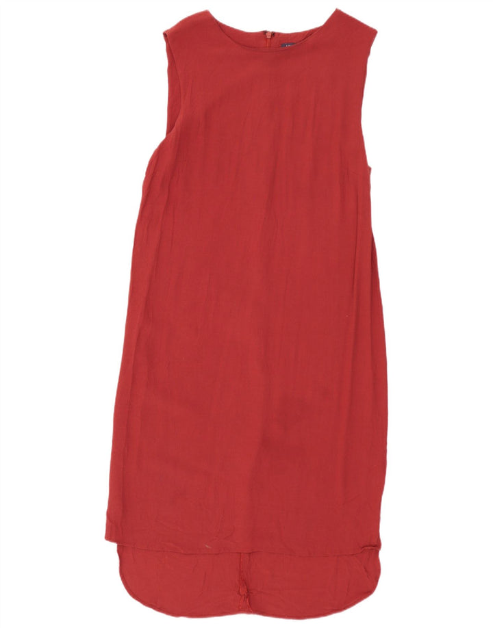 Marks & Spencer Robe droite sans manches pour femme UK 10 Petite viscose rouge