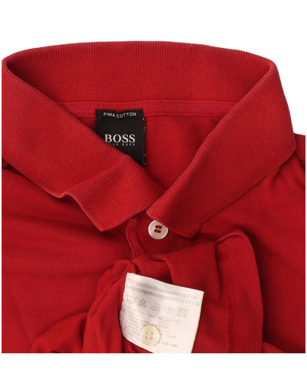 Hugo Boss Polo Homme Rouge Moyen Coton