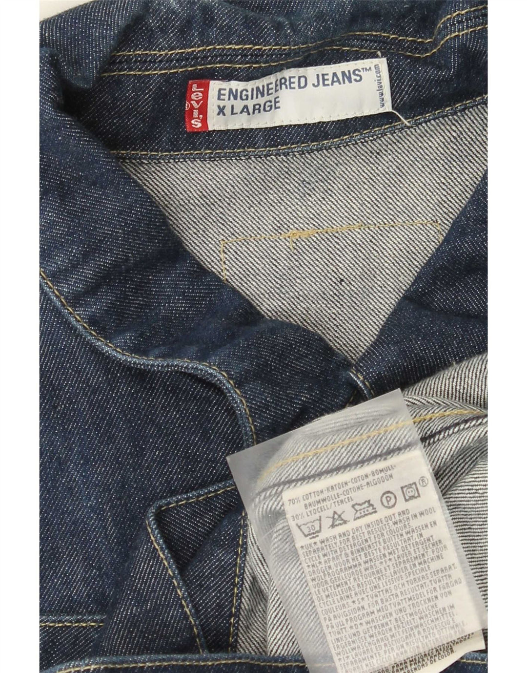 Levi's Veste en Jean Femme UK 42 XL Bleu Marine Coton
