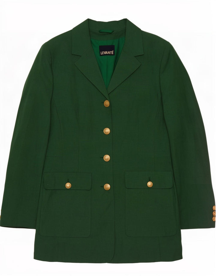 Levante Veste Blazer 4 Boutons Femme EU 36 Petit Vert Polyester