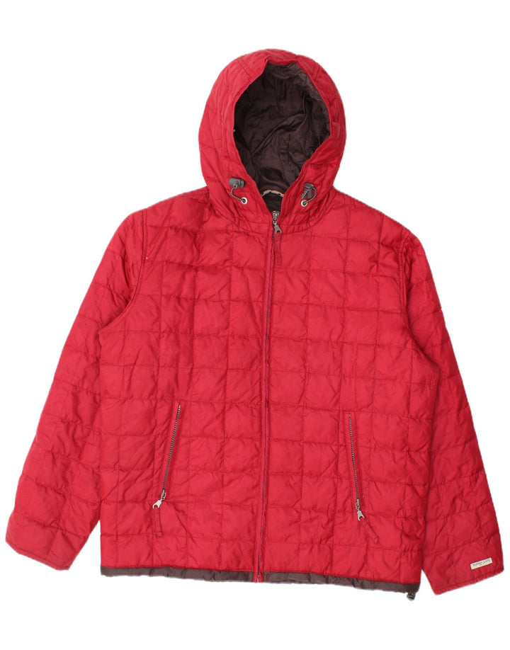Murphy & Nye Veste matelassée à capuche pour homme UK 38 Medium Red Nylon