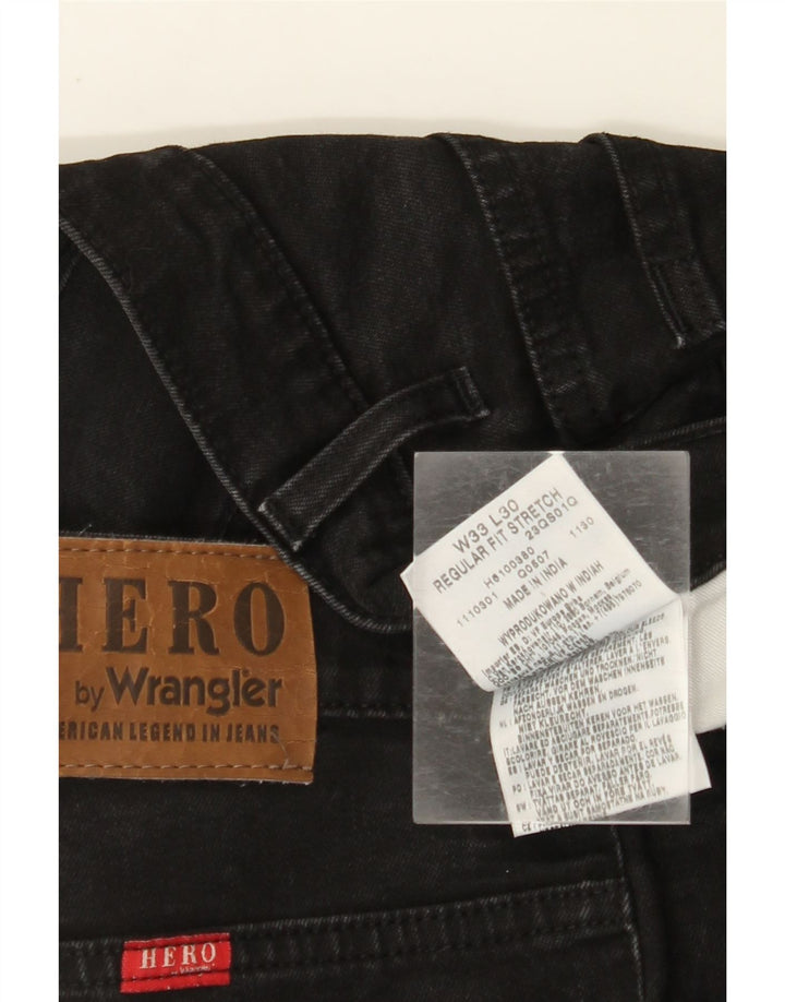 WRANGLER Jean droit coupe classique Hero pour homme W33 L30 en coton noir