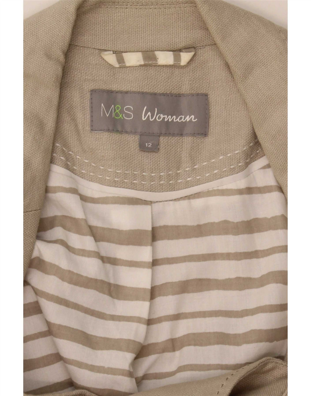 Marks & Spencer Veste blazer à 3 boutons pour femme UK 12 Beige moyen
