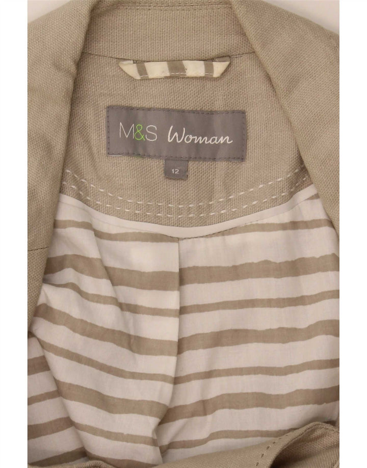 Marks & Spencer Veste blazer à 3 boutons pour femme UK 12 Beige moyen