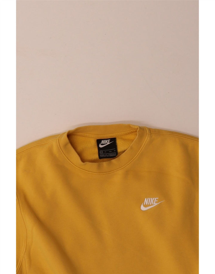 NIKE Sweat-shirt pour homme XS Jaune Coton