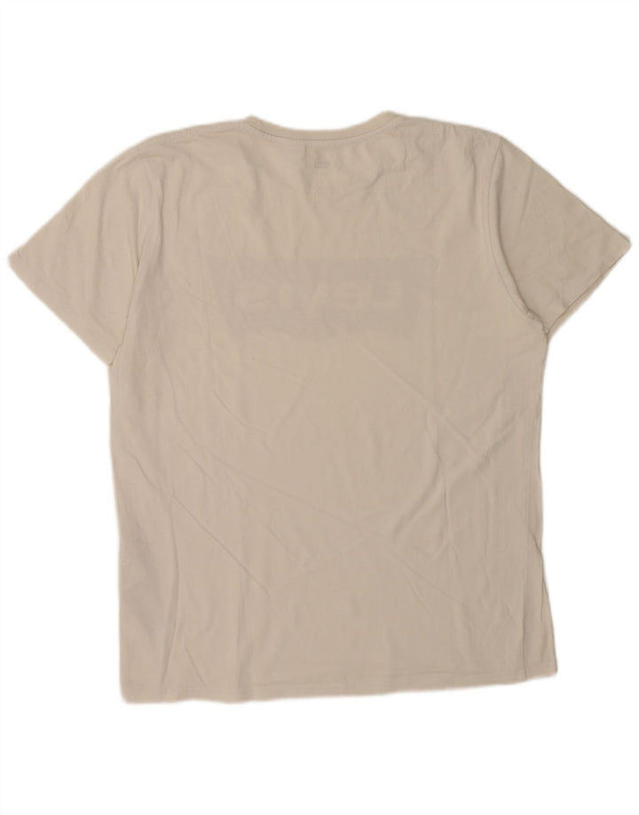 Levi's T-Shirt Graphique Homme Blanc Large Coton