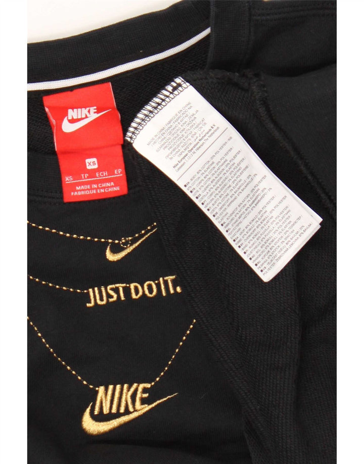 Nike Sweat-shirt graphique pour homme XS en coton noir