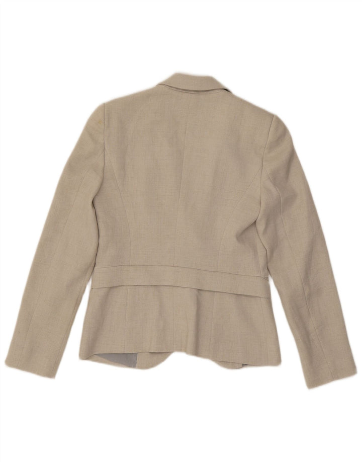 Emporio Armani Veste Blazer 2 Boutons Femme IT 40 Petit Gris Polyester