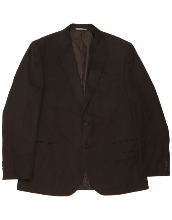 Marks & Spencer Veste blazer à 2 boutons pour homme UK 44 XL Noir Polyester