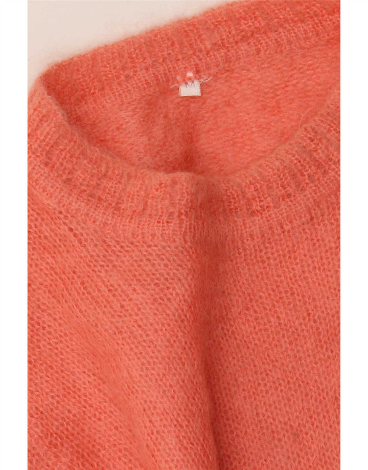vintage Femme Crew Neck Jumper Pull UK 12 Rose Moyen