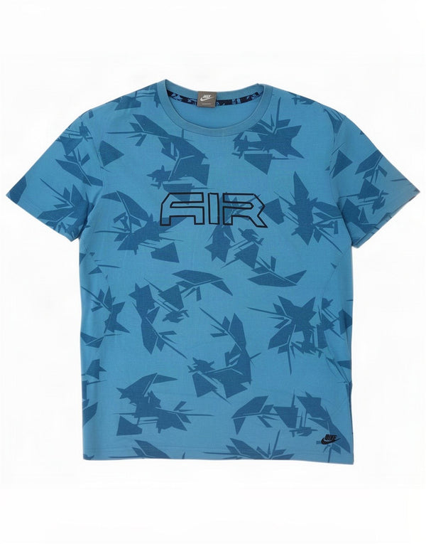 Nike T-shirt graphique pour homme UK 42/44 Large Bleu Coton