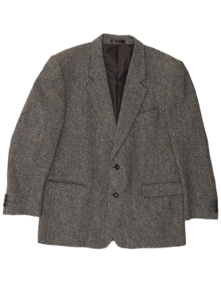 Bhs Veste blazer à 2 boutons pour homme, coupe régulière, UK 42 XL, gris, laine vierge