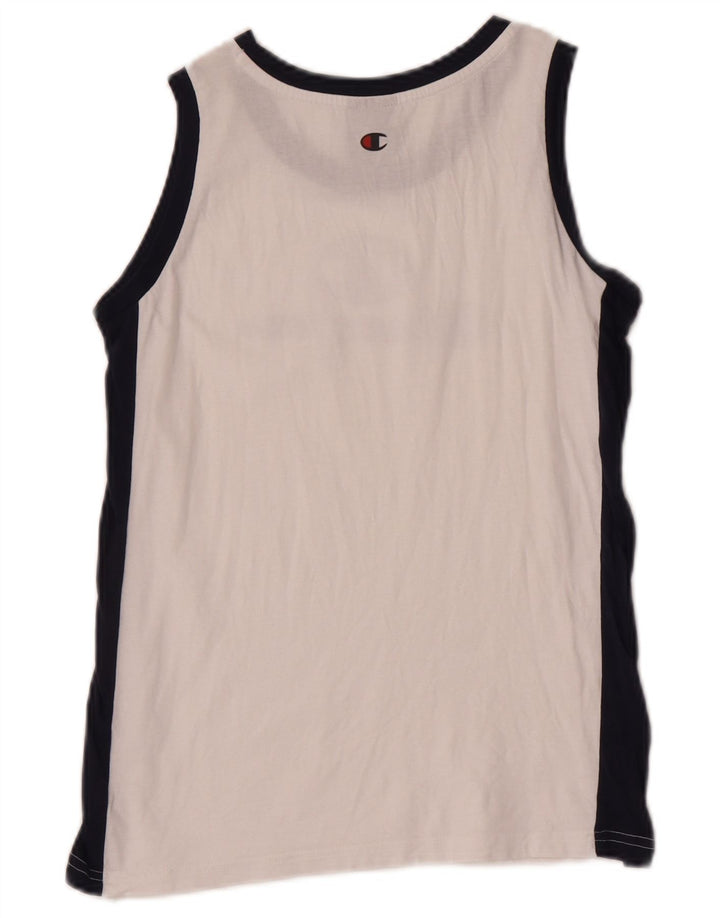 Champion Débardeur Graphique Garçon 11-12 Ans Grand Blanc Colorblock