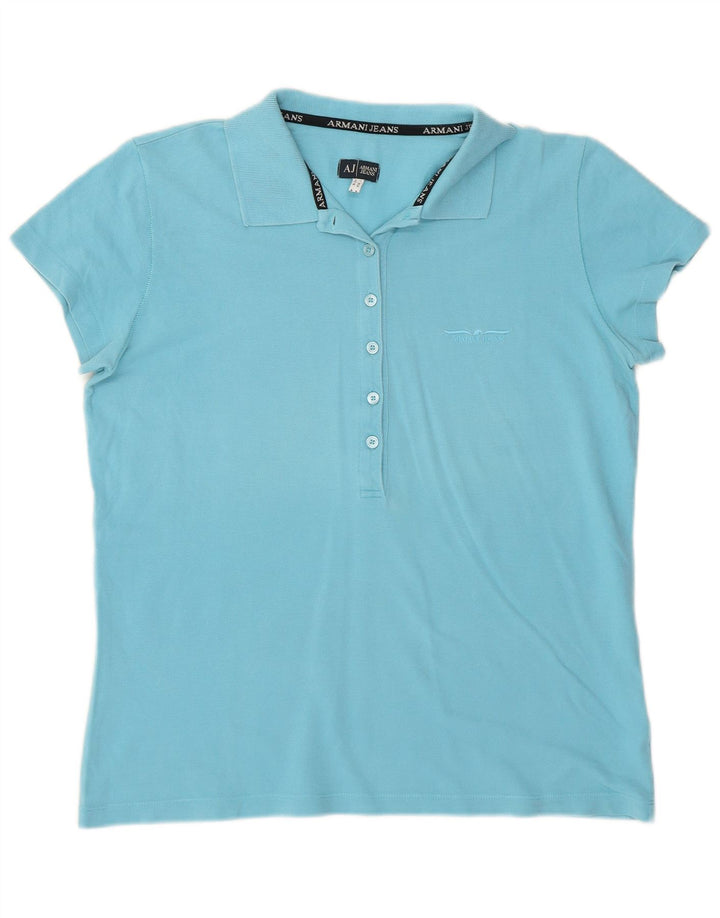 Armani Polo Femme UK 14 Bleu Moyen