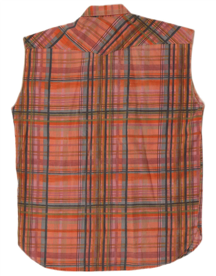 Casucci Chemise sans manches XL à carreaux multicolores