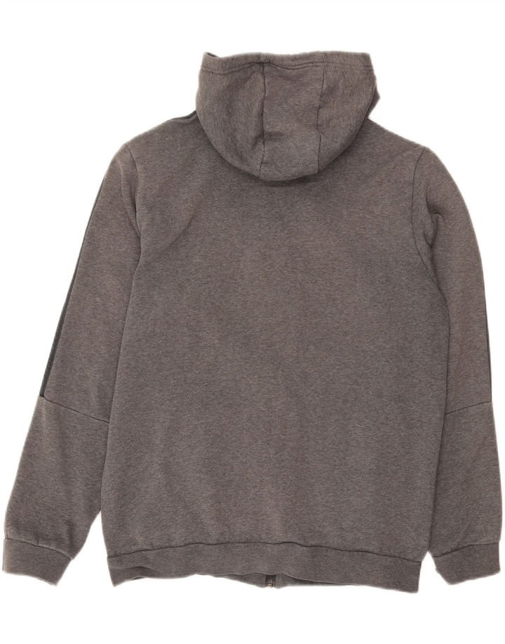 Adidas Pull à capuche zippé pour homme Grand coton gris