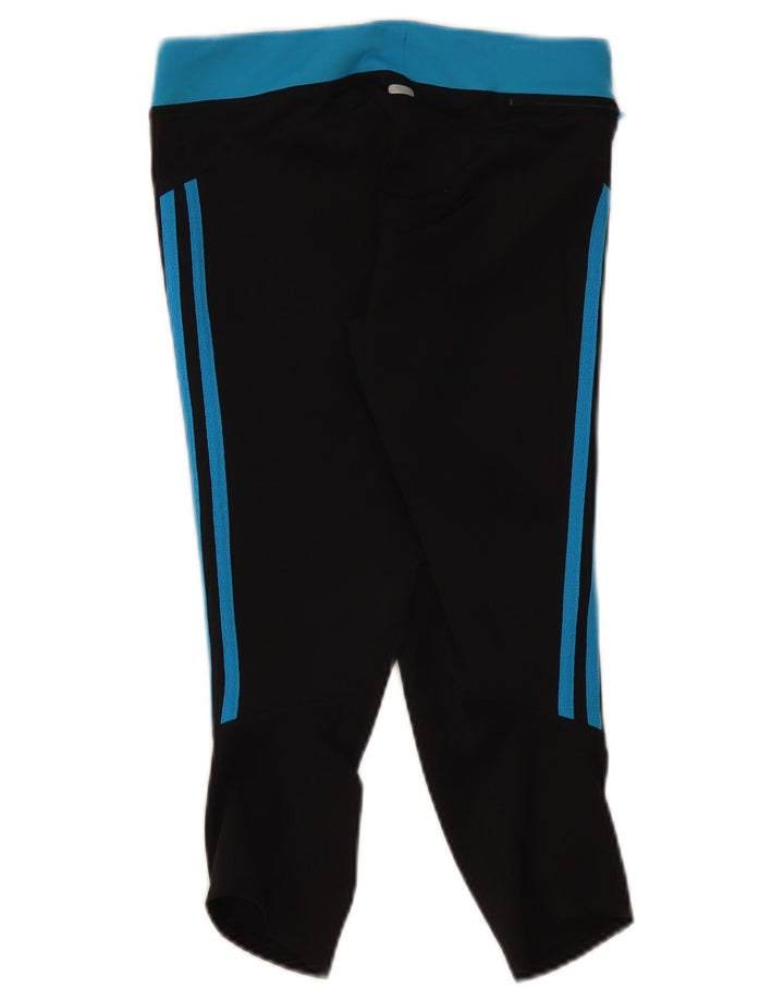 Adidas Climalite Capri Leggings UK 10 Petit Noir Polyester