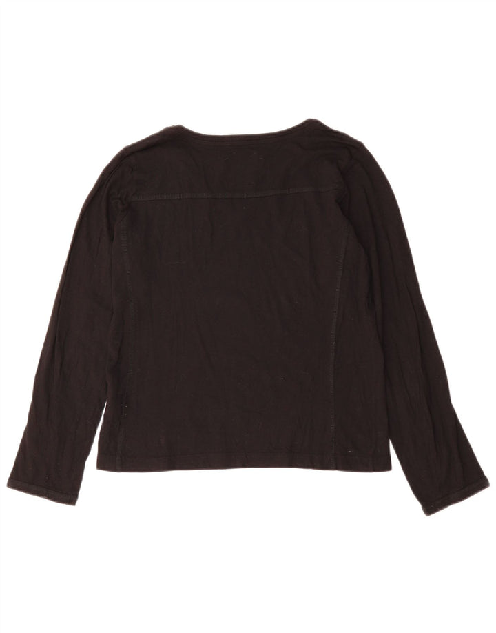 CHAMPION Haut à manches longues Easy Fit pour femme UK 10 Small Noir Coton