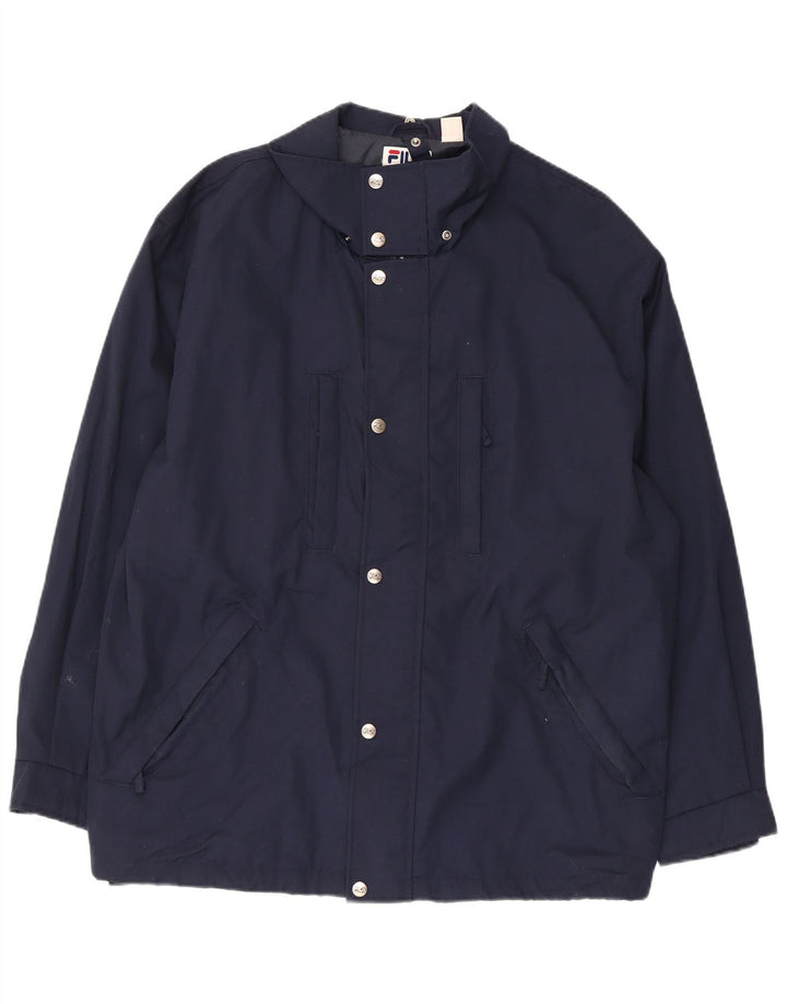 FILA Veste de Pluie Homme IT 50 Large Bleu Marine Polyester