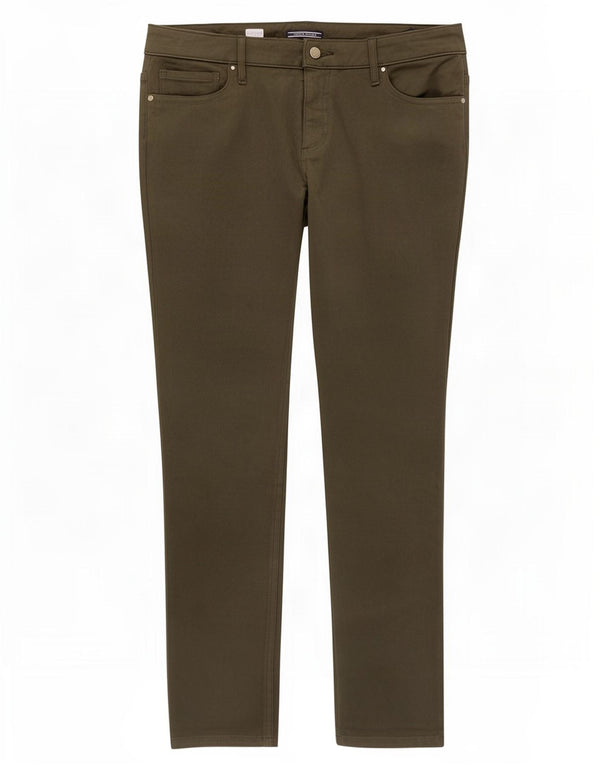 Tommy Hilfiger Pantalon décontracté skinny pour femme US 12 Large W34 L31 Kaki