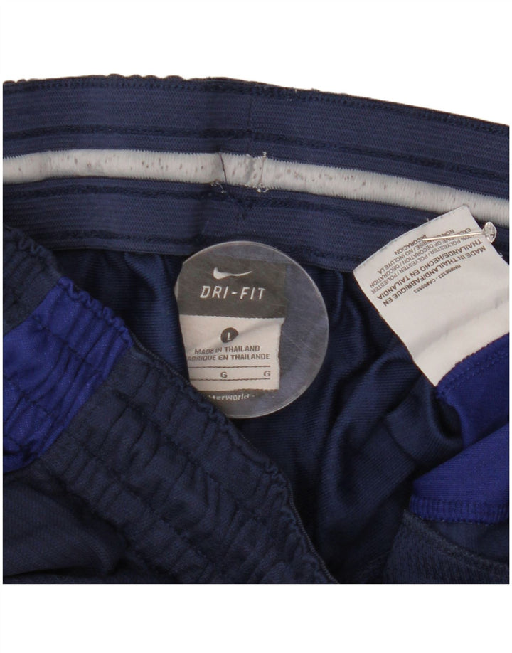 Nike Short de sport Dri Fit pour homme en polyester color block Bleu marine Taille L