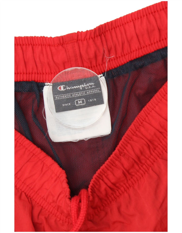 Champion Short de Sport Homme Rouge Moyen Colourblock