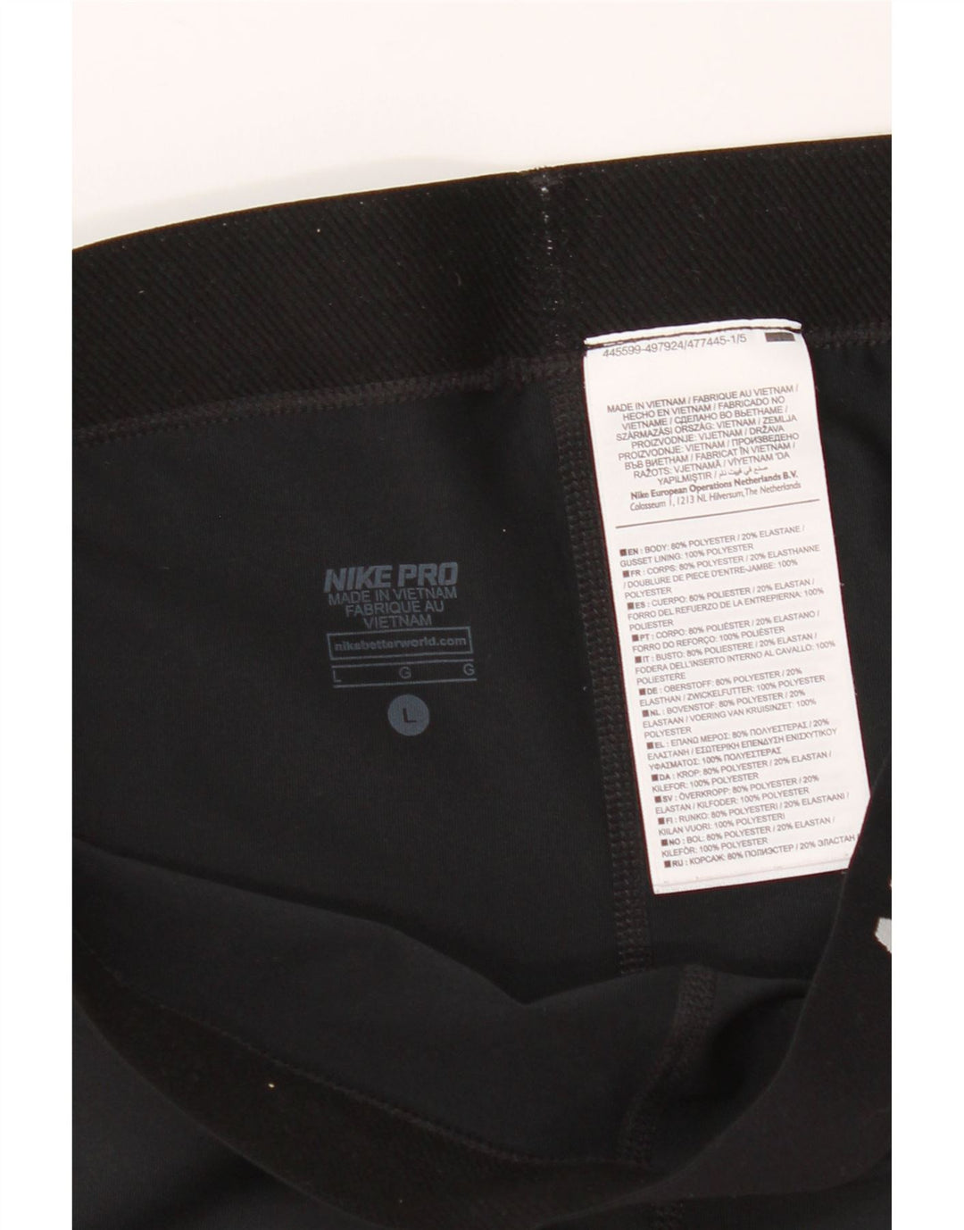 Nike Short de sport graphique pour femme UK 14 Large Noir Polyester