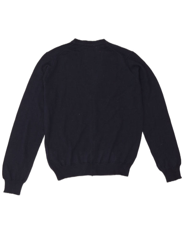 Rifle Mens Cardigan Pull Petit Bleu Marine Acrylique