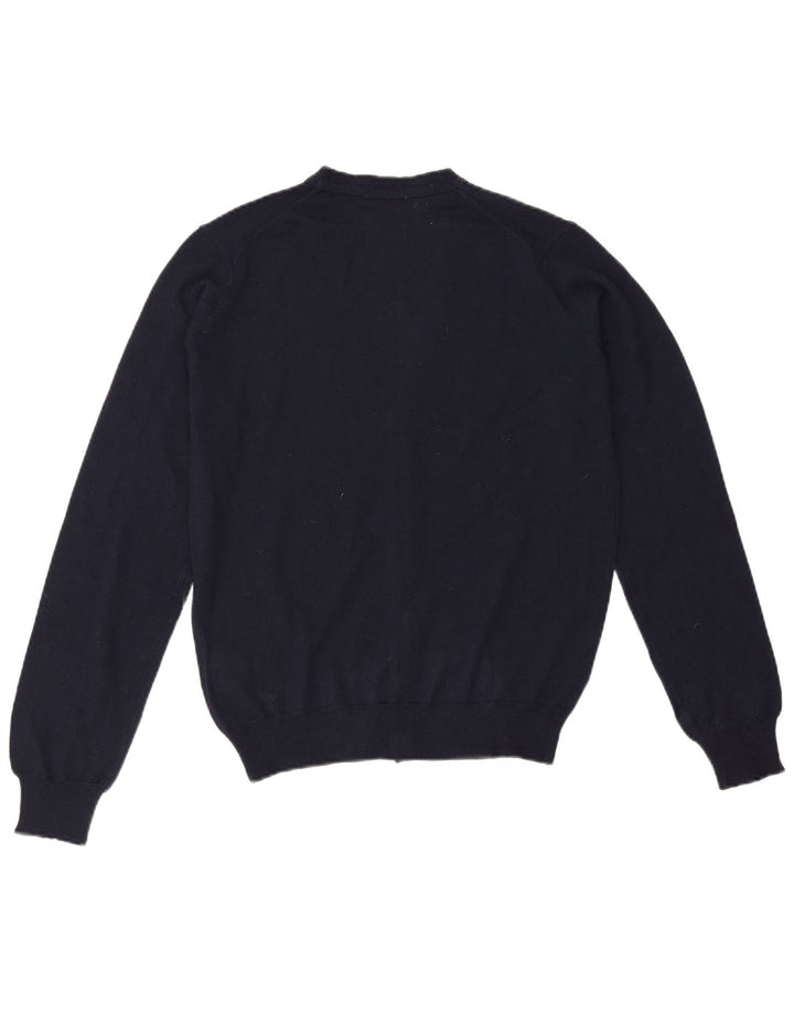 Rifle Mens Cardigan Pull Petit Bleu Marine Acrylique