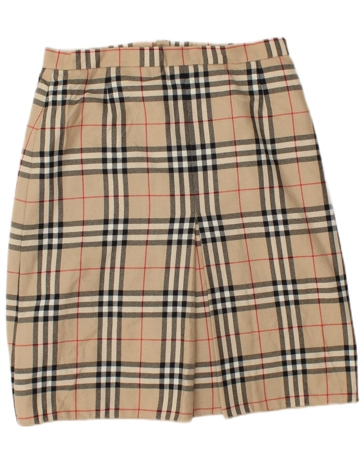 jupe crayon femme vintage W30 Carreau beige moyen