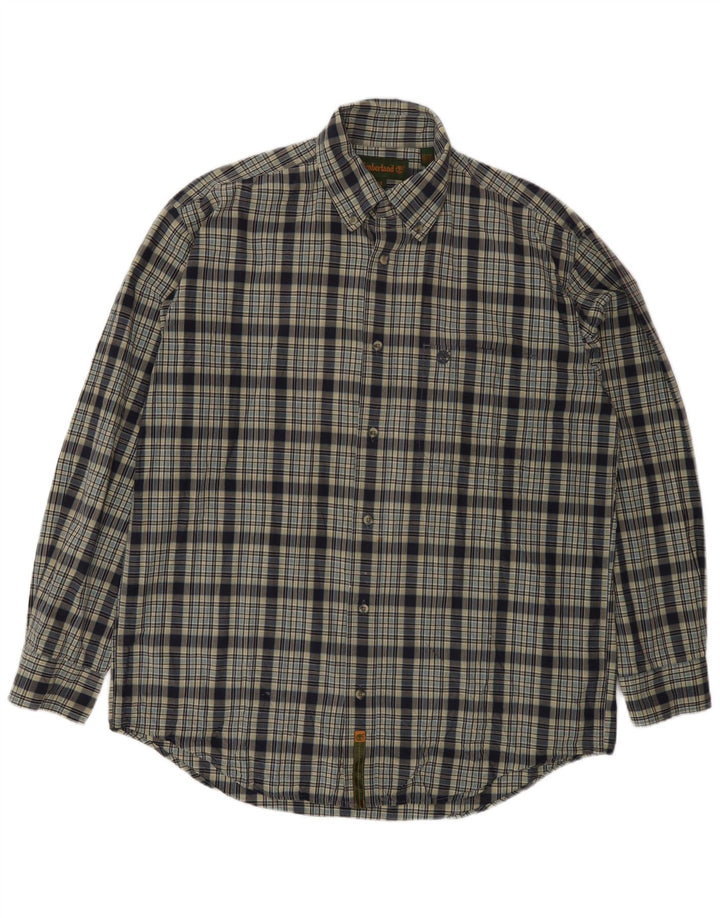 Timberland Chemise Homme Bleu Moyen Carreaux Coton