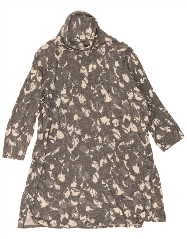 Marks & Spencer Robe trapèze à motif abstrait pour femme UK 16 Large Gris