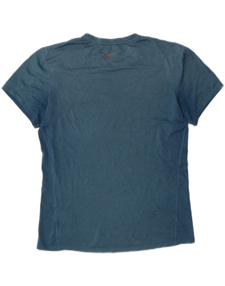 NIKE Womens T-Shirt Top Medium Blue Polyester Vintage Nike and Second-Hand Nike from Messina Hembry 