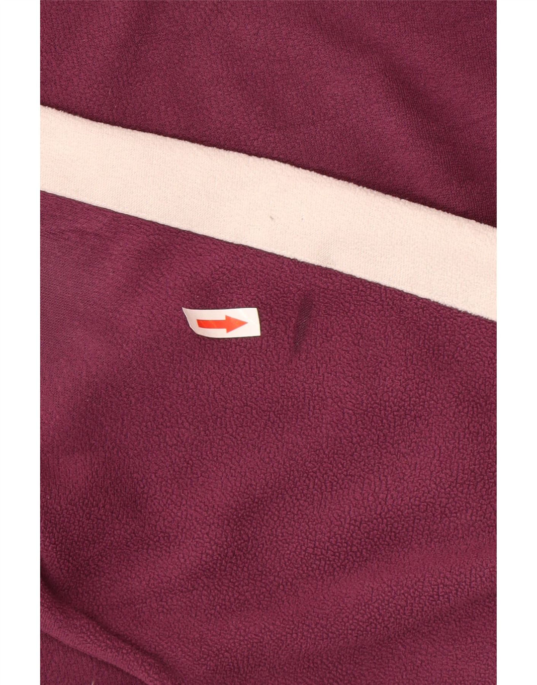 Superga Pull Polaire à Col Zippé Homme Bordeaux Moyen Colourblock