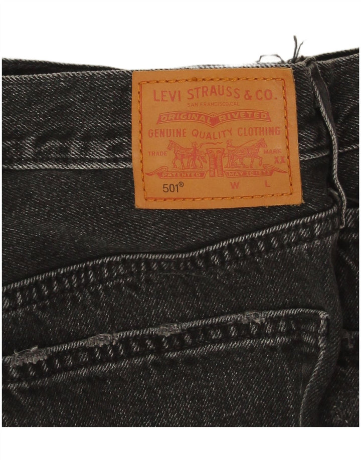 Levi's Short en Jean 501 Femme W28 Noir Moyen