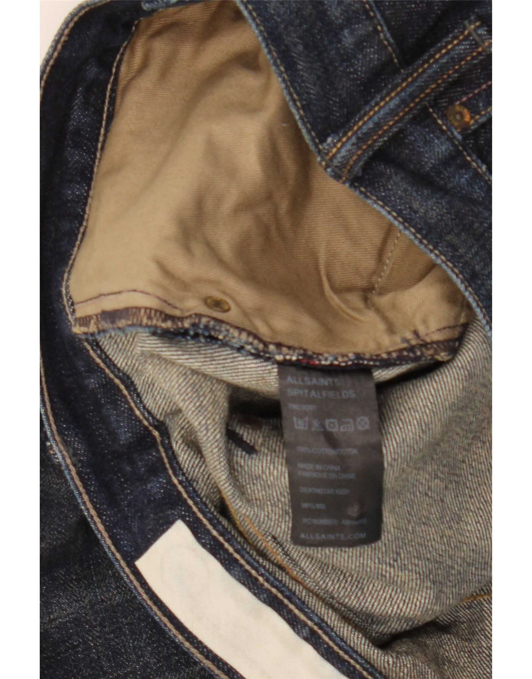 All Saints Jean Slim Homme W32 L33 Bleu Marine Coton