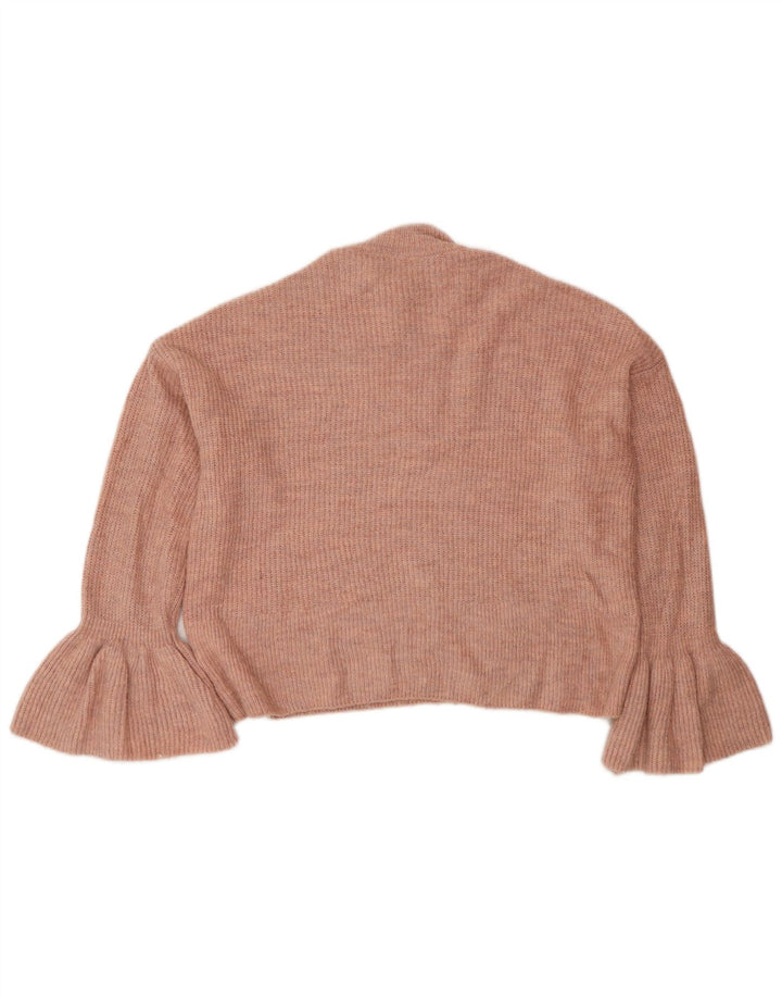 Marks & Spencer Pull court à col roulé pour femme Rose moyen UK 12