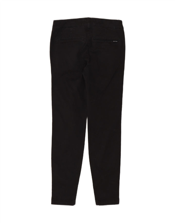 HOLLISTER Pantalon Chino Skinny Femme W26 L30 Noir Coton