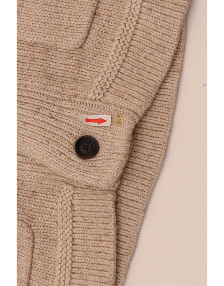 Lee Cardigan Homme Pull Beige Moyen Moucheté Coton
