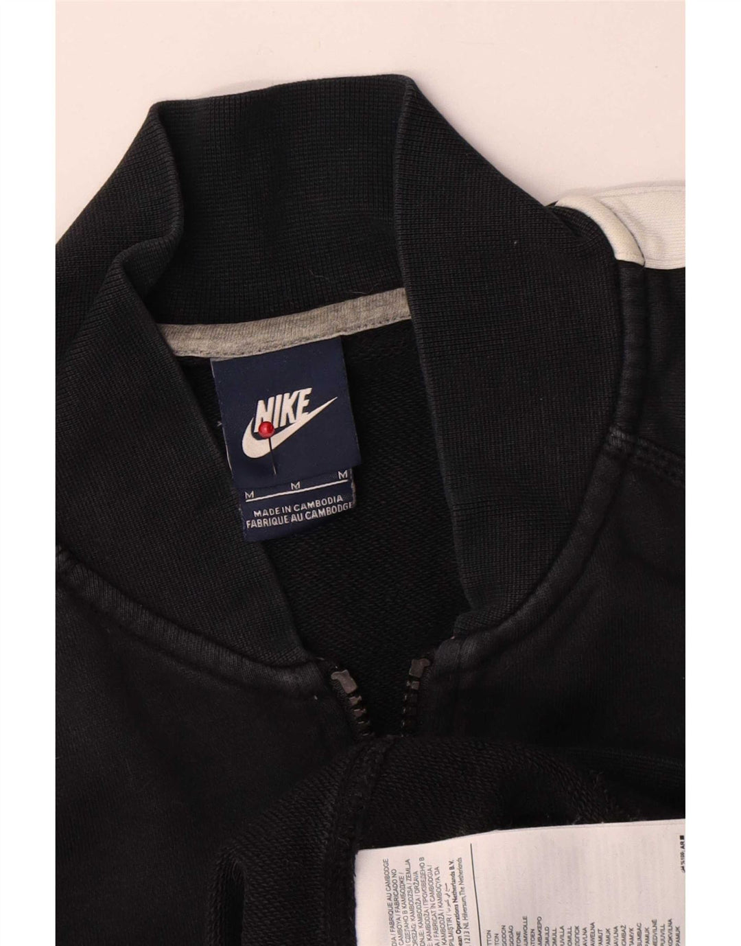Veste de survêtement Nike pour homme en coton color block noir moyen